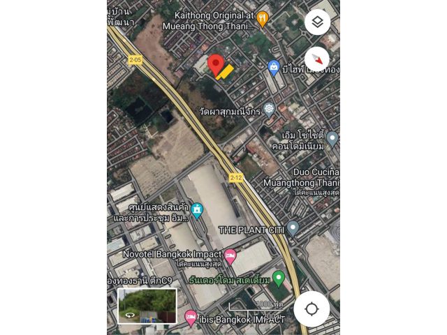 ที่ดินเปล่าแปลงสวยใกล้อิมแพคเมืองทองฯ เดินทางสะดวก เนื้อที่ 4 ไร่ 2 งาน 46 ตรว. ขาย ตรว.130,000 เอกสารโฉนด