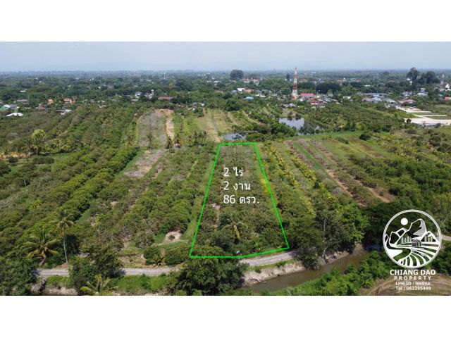 ที่ดินเชียงใหม่แปลงสวย รหัสที่ดิน CM-031อยู่ระหว่างเขตติดต่อในเมืองกับหางดง บ้านสบแม่ข่า ใกล้ตลาดสดน้ำโท้ง ถนนคอนกรีต