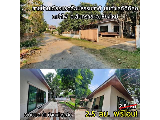 ขายบ้านเดี่ยวนอกโครงการ 200 ตรว.ใกล้ม.แม่โจ้