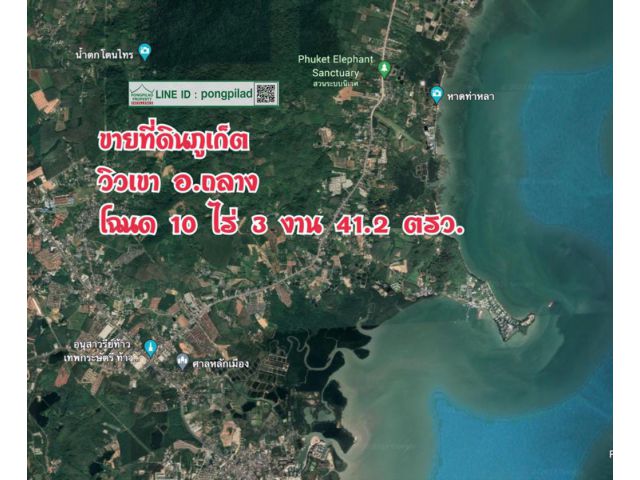 ขายที่ดินภูเก็ต วิวเขา อ.ถลาง ติดถนน โฉนด 10 ไร่ 3 งาน 41.2 ตรว. ไร่ละ 4.7 ล้านบาท