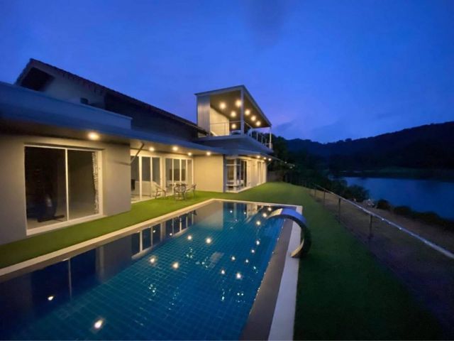 บ้านเดี่ยวชั้นเดียวตกแต่งสไตล์ Modern Contemporary #หมู่บ้านสบายวิลเลจ2 มีสระว่ายน้ำและสนามหน้าบ้าน สวย บรรยากาศดี