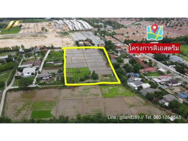 ขายที่ดินสันกำแพง #พื้นที่สีเหลือง เหมาะทำบ้านจัดสรร ตรงข้ามเทศบาลสันต้นเปา ใกล้โครงการดิเอสตีมสันกำแพง เนื้อที่ 9-0-48