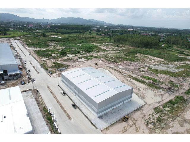 โรงงาน โกดังสร้างใหม่ ให้เช่า 2,132 ตรม. ผังเมืองสีม่วงลาย ใกล้ท่าเรือมแหลมฉบัง มาบตะพุด จ.ระยอง