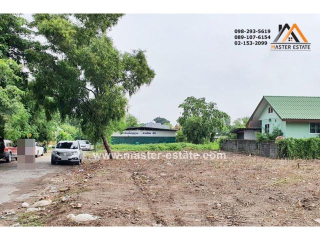 ที่ดินเปล่าถมแล้ว เนื้อที่ 101 ตร.ว. ซอยสายไหม 25 ทรงสี่เหลี่ยมผืนผ้าสวย หน้ากว้างติดถนนซอย