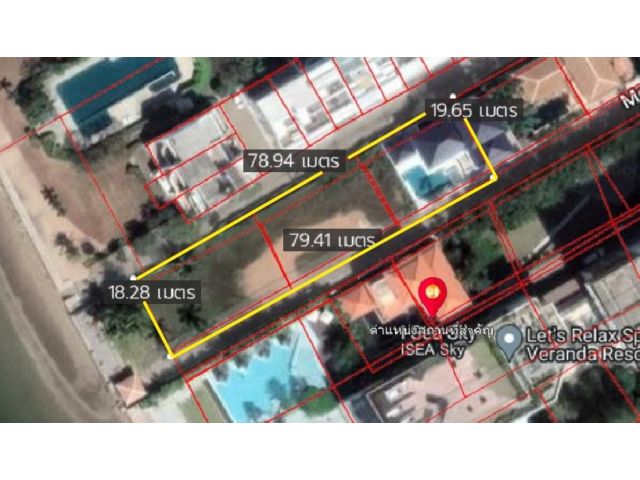 ให้แจ้งรหัส SLR65-0002 ที่ดิน ที่ดิน ติดหาด จอมเทียน เนื้อที่ 324 ตร.ว.