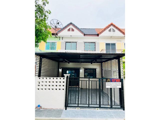 บ้านมือสองตกแต่งสวยพร้อมเข้าอยู่ ทาวน์เฮ้าส์ 2 ชั้น #หมู่บ้านณ นนท์  ต่อเติมห้องครัวและโรงรถ บ้านมือสองทำเลบางบัวทอง