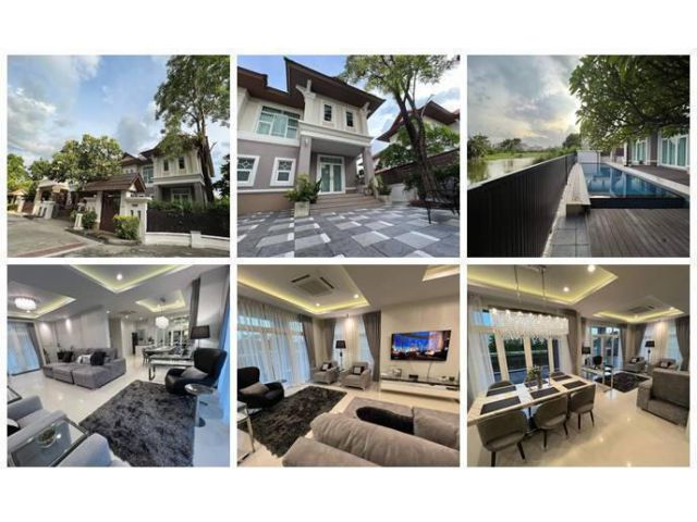 ขาย/ให้เช่า บ้าน สไตล์รีสอร์ต ในหมู่บ้านวินด์มิลล์พาร์ค ปรับปรุงใหม่ทั้งหลัง ตกแต่งพร้อมอยู่