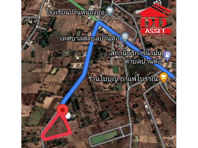 ขายที่ดินติดถนน ใกล้สนามบินขอนแก่น มหาวิทยาลัยขอนแก่น เพียง 15 นาที อยู่ถนนเลี่ยงเมือง ตำบลบ้านค้อ