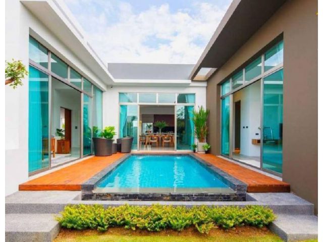 ขายบ้านหรูพูลวิลล่าสร้างใหม่+สระว่ายน้ำส่วนตัว เนื้อที่ 107 ตร.ว. ต.สันผักหวาน อ.หางดง จ.เชียงใหม่