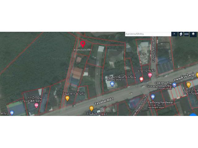 ขาย ที่ดินห้วยใหญ่ ติดถนน ชลบุรี พัทยา 100 วา