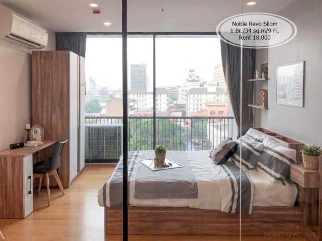 เช่า Noble Revo Silom/ 1 นอน / 34 ตรม./ชั้น 9 ใกล้ BTS สุรศักดิ์ เช่า 18,000