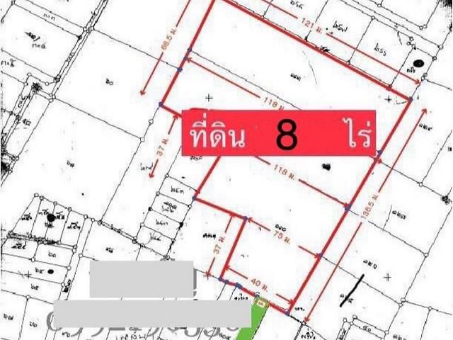 ขายที่ดินนนทบุรี8ไร่ ผังส้ม ซอยปากเกร็ด45