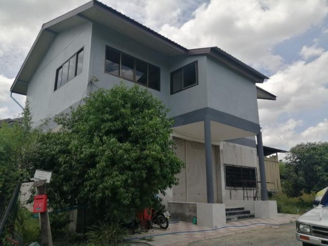 PK347ขายที่ดินถมสูง 2เมตร พร้อมโรงงาน+โกดังเก็บของ+ที่พัก 2ชั้น 139.3 ตารางวา