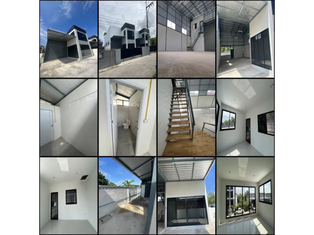 ขายหรือให้เช่าโกดัง พร้อมออฟฟิตชั้นล่าง​+ห้องพักชั้นลอย มีรั้วล้อมรอบส่วนตัว ในซอยวัดลาดปลาดุก นนทบุรี