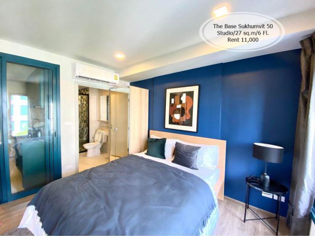 เช่า- The Base Sukhumvit 50 / Studio / 27 ตร.ม. /ชั้น 6 ใกล้ BTS อ่อนนุช เช่า 11,000