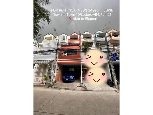 Sale And Rent ทาวน์โฮมออฟฟิศ รีโนเวทใหม่ ซอยทาวน์อินทาวน์19