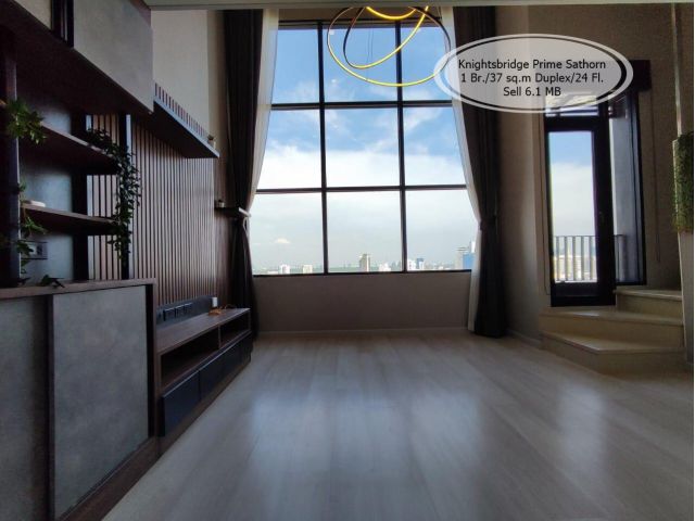 ขาย- Knightsbridge prime Sathorn / 1 นอน (Duplex) /37 ตรม./ชั้น 24 /ใกล้ BTS ช่องนนทรี ขาย 6.1 ล้าน