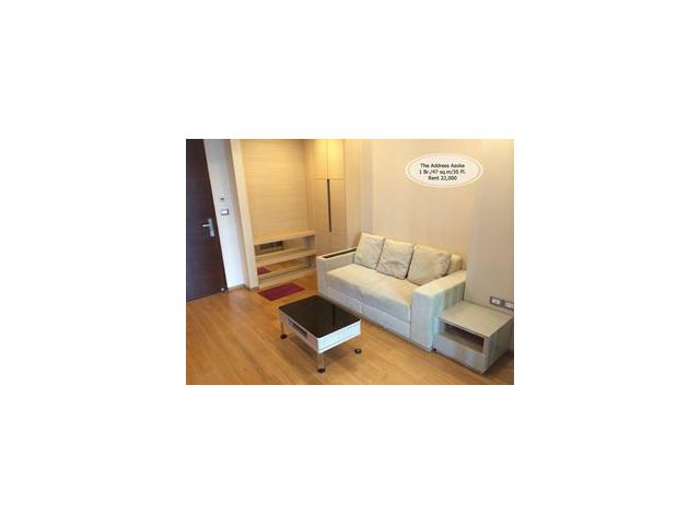 เช่า- The Address Asoke /1 นอน/ 47 ตร.ม. /ชั้น 35 ใกล้ MRT เพชรบุรี เช่า 22,000