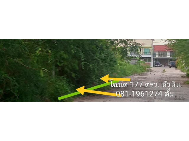 ขายที่ดินโฉนด 177 ตรว. แปลงสี่เหลื่ยม ใก้ลตลาด ใก้ลทะเล