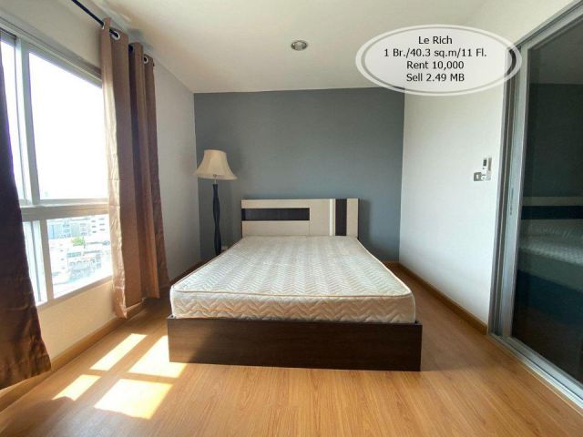 เช่า&ขาย- Le Rich Rama3/1 นอน/40.3 ตรม./ ชั้น 11  เช่า 10,000 /ขาย 2.49 ล้าน