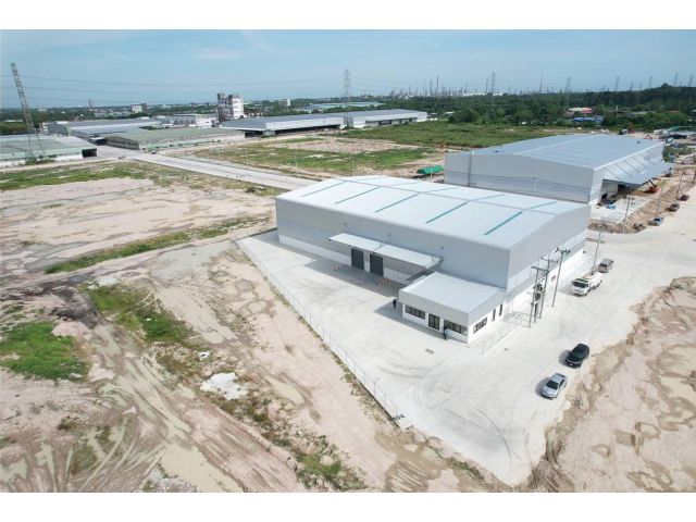 โรงงาน โกดังสร้างใหม่ ให้เช่า 2,132 ตรม. ผังเมืองสีม่วงลาย ใกล้ท่าเรือมแหลมฉบัง มาบตะพุด จ.ระยอง