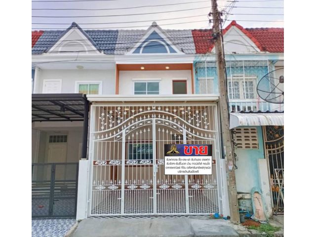 ทาวน์เฮ้าส์ 2 ชั้นแต่งสวยพร้อมเข้าอยู่ #หมู่บ้านพิมลราช2 หน้าบ้านหันทิศเหนือ ด้านหน้ามีระเบียง ติดถนนบ้านกล้วย-ไทรน้อย