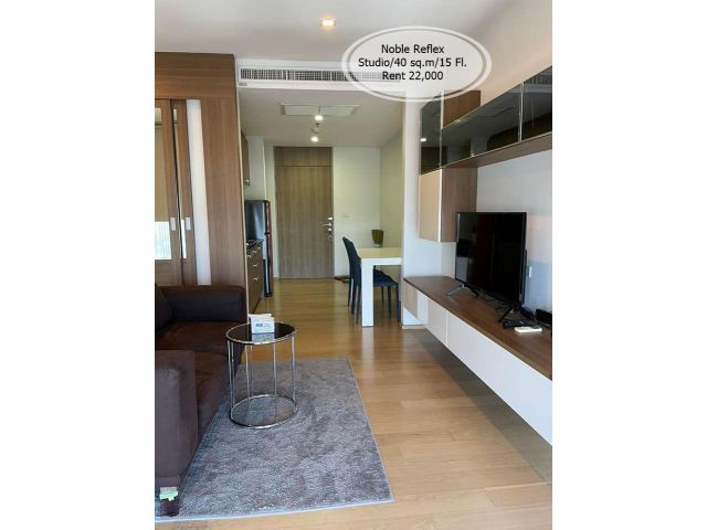 เช่า- Noble Reflex / Studio /40 ตรม./ชั้น 15 /ใกล้ BTS อารีย์ เช่า 22,000
