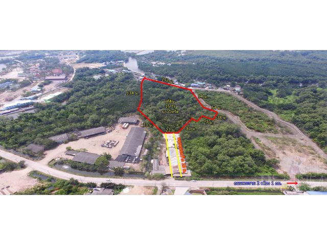 ขายที่ 15 ไร่ ถูกกว่าแปลงอื่นเพียง 6,500 ต่อตารางวา ติดถึงถนน 2 ด้าน ใกล้พระราม 2 เพียง 1 กิโลเมตร KK3456S