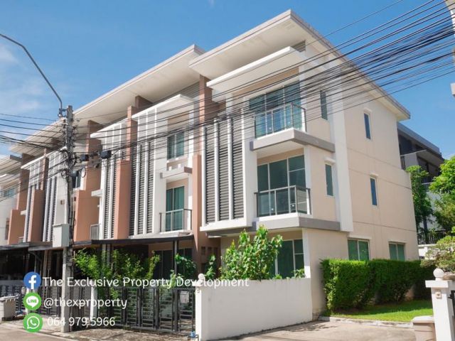 ขายทาวน์โฮม 3 ชั้น หมู่บ้าน ทาวน์ อเวนิว ซิกซ์ตี้ วิภาวดี – รังสิต 60 หลังริม ใกล้ BTS เสนานิคม