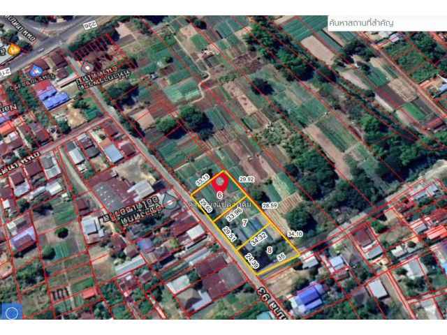 ที่ดินติดถนนเทศบาล 39 ใกล้โรงพยาบาลวารินชำราบ 247 ตรว.ราคา 1.85 ล้าน เอกสารโฉนด พร้อมโอน