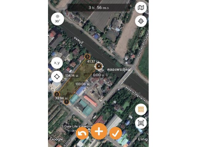 ที่ดินติดคลองพระอุดม ปากเกร็ด นนทบุรี 3ไร่ 73ตรว หน้าติดถนนคอนกรีต ใกล้เซ็นทรีล เวสเกต