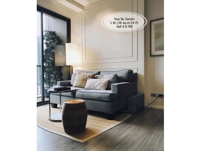 ขาย- Nye By Sansiri /1 ห้องนอน/ 36 ตร.ม. /ชั้น 14 ใกล้ BTS วงเวียนใหญ่ ขาย 5.9 ล้าน