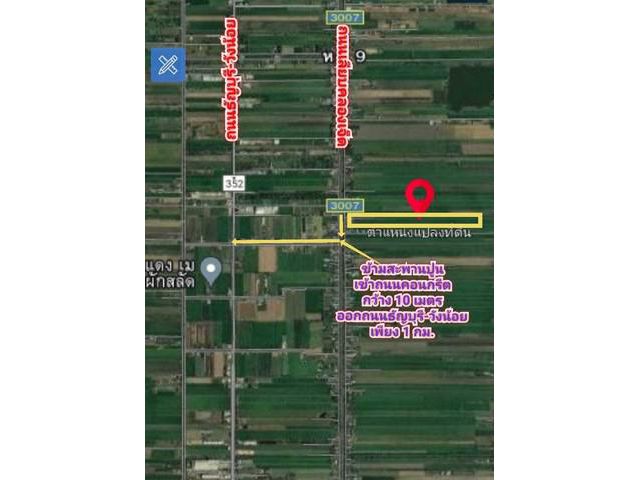 ขายที่ดิน 29-0-45 ไร่ คลอง7 หนองเสือ ฝั่งตะวันออก