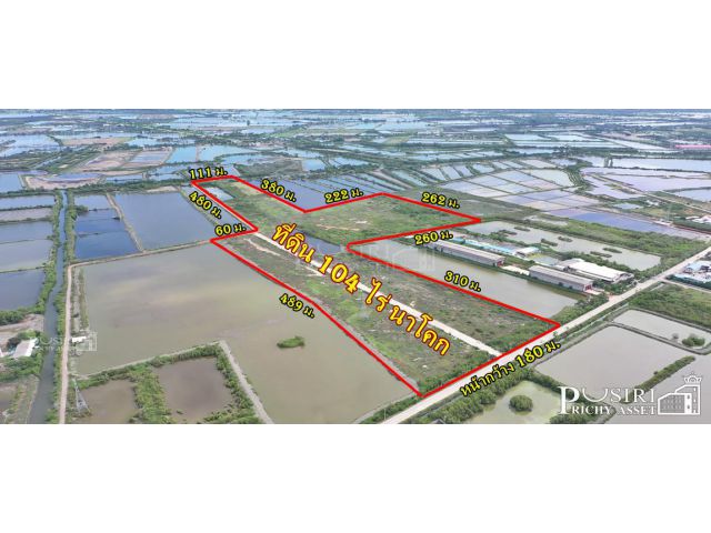 เลือกได้ทั้งทำเลและราคา บนที่แปลงใหญ่ 104 ไร่ ถมแน่นใช้งานได้ทันที เทรลเลอร์ลุยสบาย ติดถนนคอนกรีตกว้าง 12 ม. ใกล้พระราม