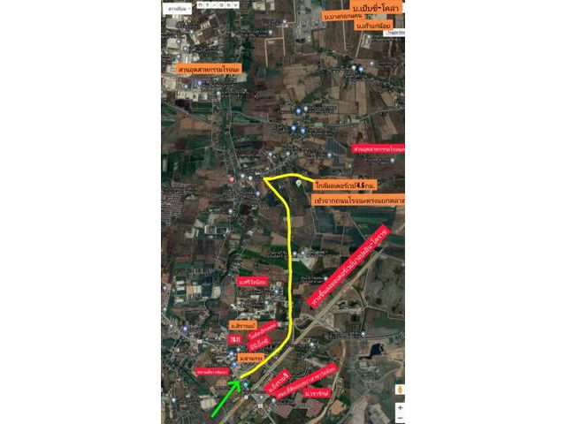 ที่ดินลำตาเสาใกล้ตลาดสี่ขวาพัฒนา 14-2-24 ไร่