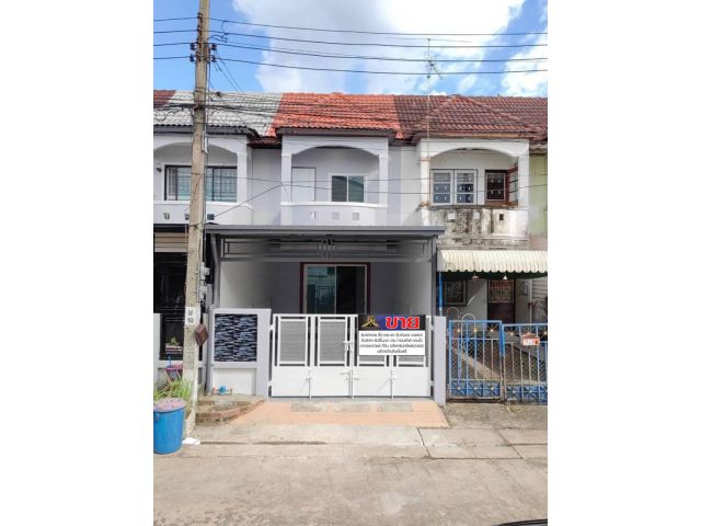 ทาวน์เฮ้าส์ 2 ชั้นห้องนอนมีระเบียงด้านหน้ารับอากาศ #หมู่บ้านเปี่ยมสุข ซอยวัดกู้ ทำเลปากเกร็ด รีโนเวทใหม่พร้อมอยู่