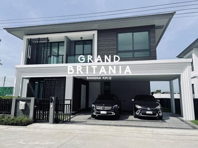 (ให้เช่า) ** บ้านเดี่ยว 2 ชั้นหลังใหญ่ แกรนด์ บริทาเนีย บางนา กม.12 เเปลงมุม สภาพใหม่ เฟอร์นิเจอร์ครบพร้อมอยู่ **