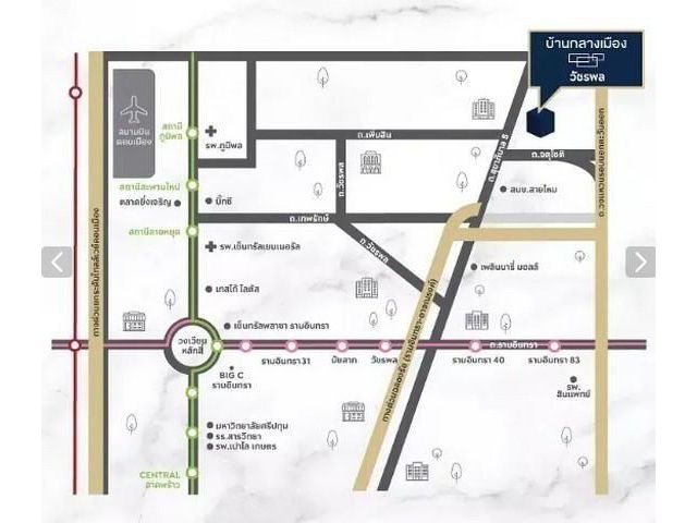 POR1773 ให้เช่า Baan Klang Muang Watcharapol