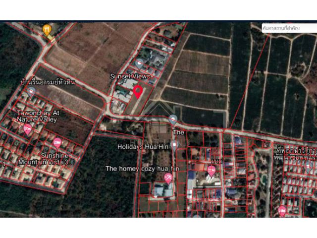 ที่ดินหัวหินวิวภูเขา 2.76.5 ไร่ มีระบบสาธารณูปโภค