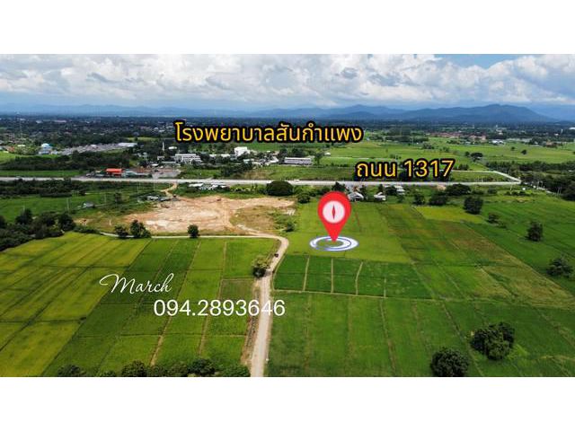 ขายที่นาแปลงสวยใกล้ถนน 1317  บรรยากาศดีมาก วิวดอย
