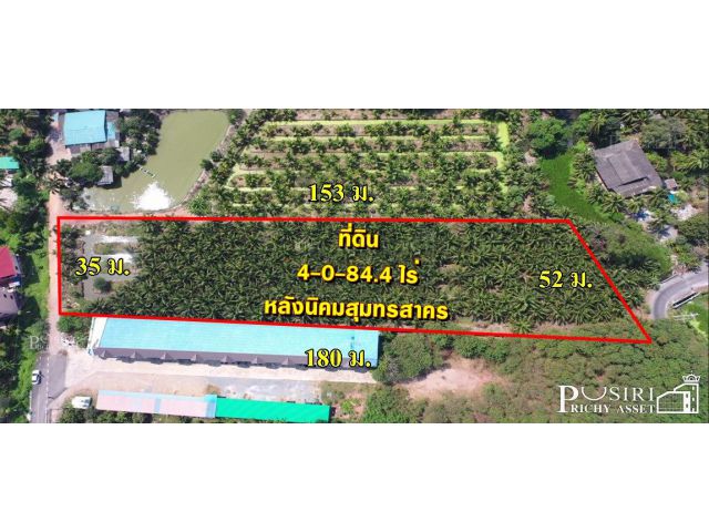 ที่สวย 4 ไร่เศษ ทำเลทองหลังนิคมสุทรสาคร ลงตัวทั้งทำโรงงานและกิจการหอพัก ราคาพิเศษ เชื่อมต่อถนนสวนส้ม-พระราม 2 ได้อย่างสะ