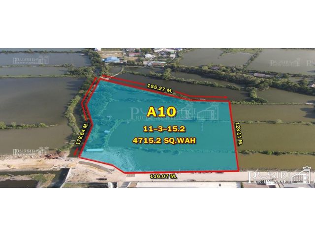 ที่สวยพื้นที่สีม่วง 4 แปลงสุดท้าย ขายพร้อมถมแล้ว 9-100 ไร่สร้างโรงงานใหม่ของคุณให้เด่นสง่า พร้อมเอกสารับรอง  ถ.ประชาอุทิ