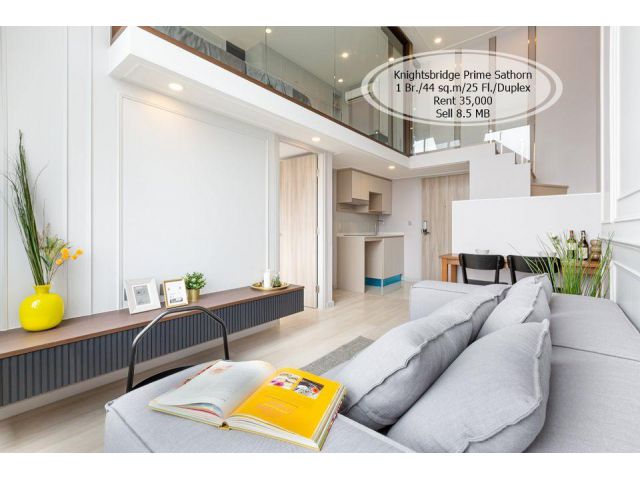 เช่า&ขาย- Knightsbridge prime Sathorn / 1 นอน (Duplex) /44 ตรม./ชั้น 25 /ใกล้ BTS ช่องนนทรี เช่า 35,000/ขาย 8.5 ล้าน