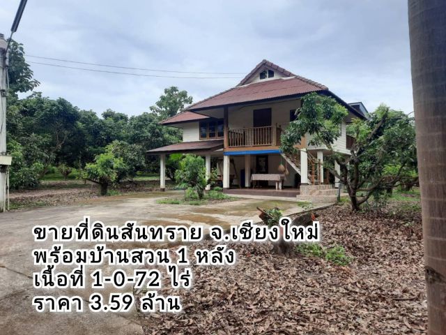 ขายที่ดินสันทราย พร้อมบ้าน 1หลัง เนื้อที่ 1-0-72 ไร่ ใกล้ .เเม่โจ้ ที่ตั้ง ต.ป่าไผ่ อ.สันทราย จ.เชียงใหม่