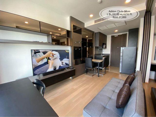 เช่า- Asthon จุฬา-สีลม/ Studio / 31.45 ตรม. /ชั้น 31 /ใกล้ MRT สามย่าน/ เช่า 27,000
