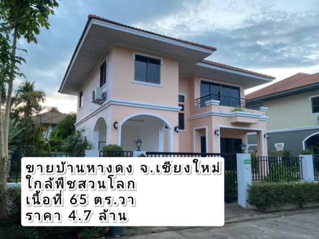 ขายบ้านหางดง ในหมู่บ้านWorld Club เนื้อที่ 65 ตร.ว ใกล้พืชสวนโลก ต.หนองควาย อ.หางดง จ.เชียงใหม่