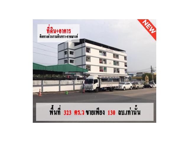 ขายที่ดิน+สิ่งปลูกสร้างถูกๆ พร้อมห้องเช่า 42 ห้อง ทำเลสวย อนคตไกล