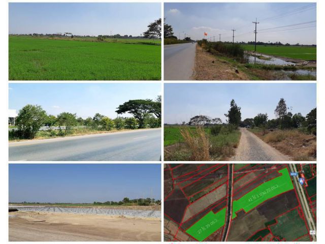 ขายที่ดินอยุธยา อ.บางปะอิน ติดถนนสวย ทำเลทอง 68-2-9ไร่ ด้านหลังติดคลองชลประทาน