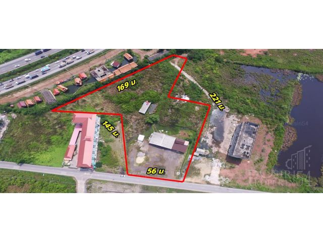 ที่ 7 ไร่เศษ ถมเต็มพร้อมใช้ แถมบ้านพักอาศัย 480 ตร.ม.  ใกล้พระราม 2 เพียง 350 ม. ราคาลดพิเศษ  KK3211S