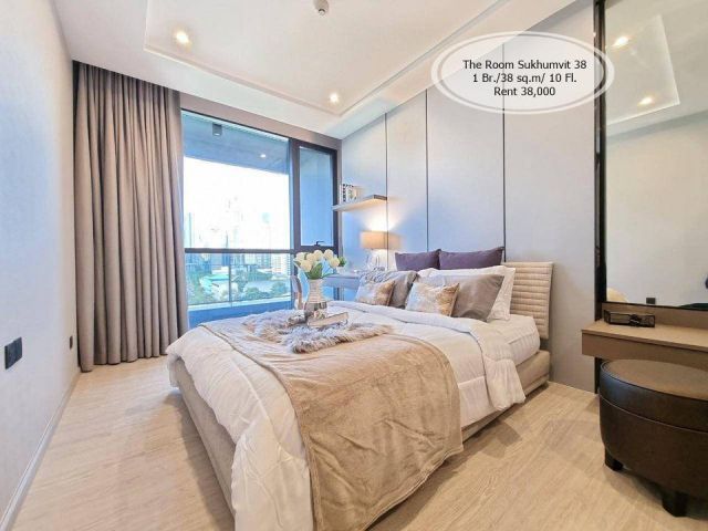 เช่า- The Room Sukhumvit 38/ 1 นอน/52 ตรม./ชั้น 10 /ใกล้ BTS ทองหล่อ เช่า 38,000